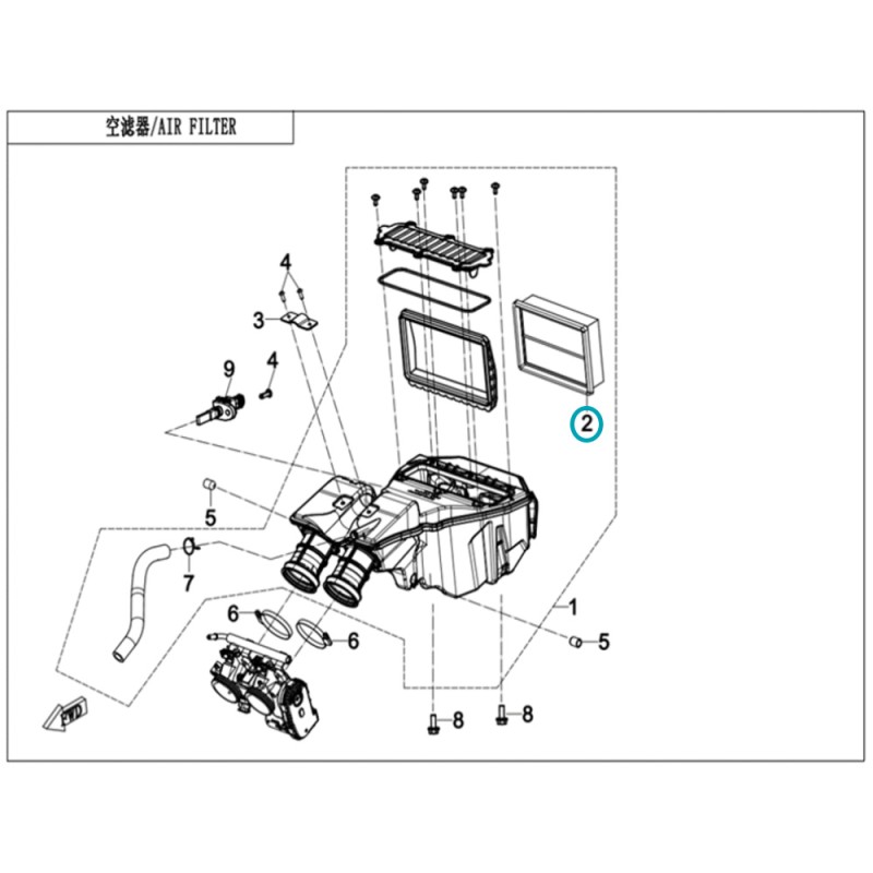 Filtre à Air CFMOTO 800 NK - 0PWV-112000-1000