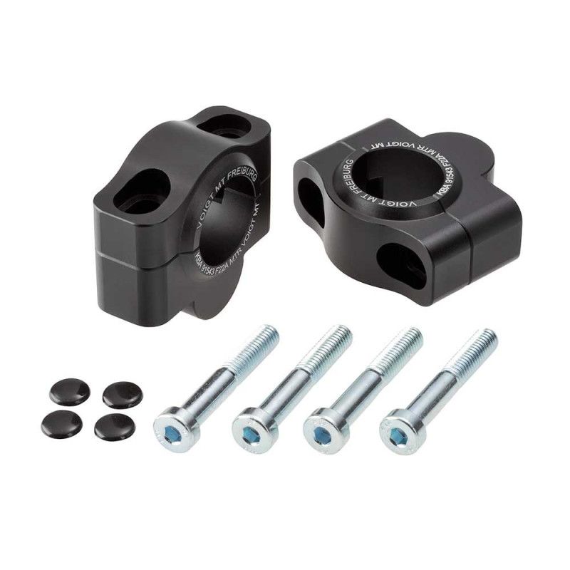 KIT REHAUSSE GUIDON ALUMINIUM NOIR (+22MM) VOIGT pour 450 MT VOIGT