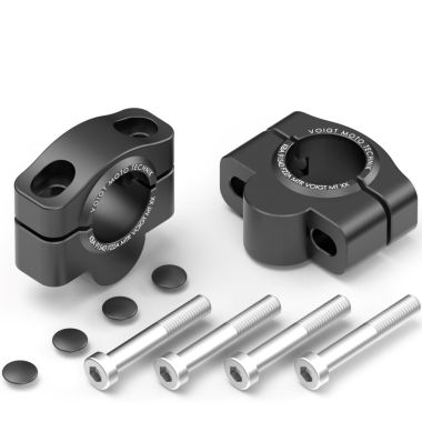 KIT REHAUSSE GUIDON ALUMINIUM NOIR (+22MM) VOIGT pour 450 MT VOIGT