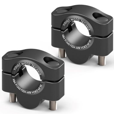KIT REHAUSSE GUIDON ALUMINIUM NOIR (+22MM) VOIGT pour 450 MT VOIGT