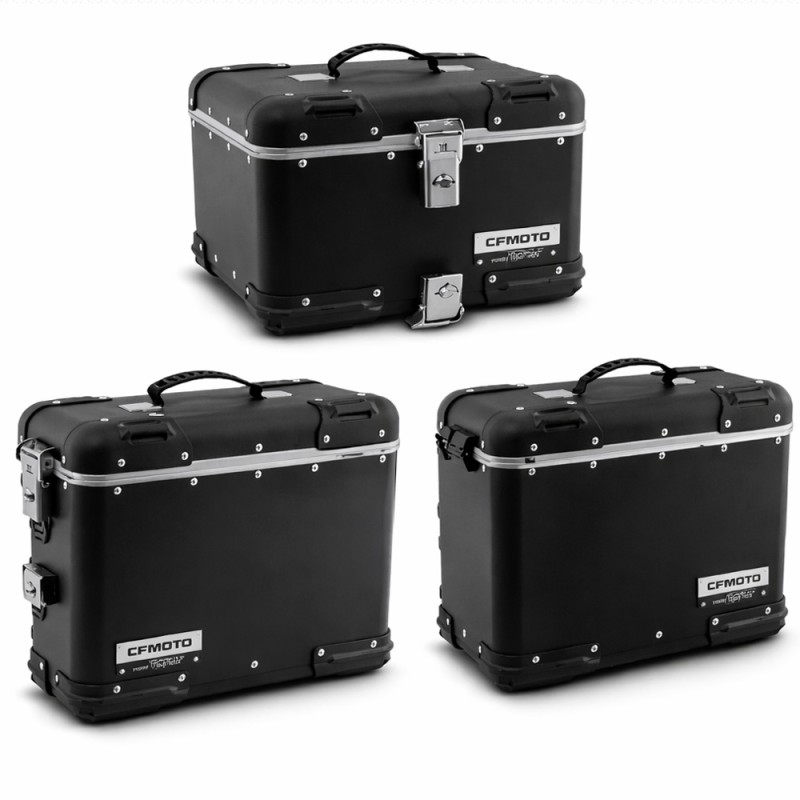 Kit bagagerie aluminium noir CFMOTO 700MT / 800MT - 6WWV-808000-5002-10