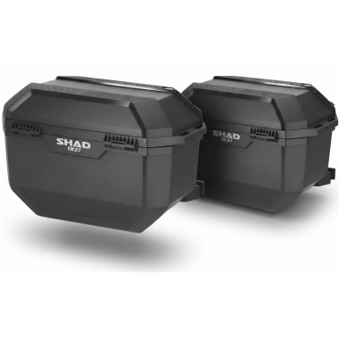Valises SHAD "TERRA TR27" Noires (2x27L) pour motos CF MOTO SHAD
