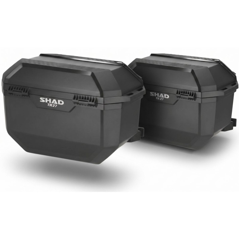 Valises SHAD "TERRA TR27" Noires (2x27L) pour motos CF MOTO SHAD