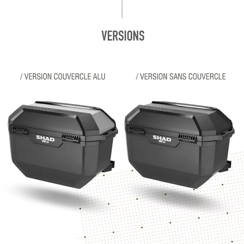 Valises SHAD "TERRA TR27" Noires (2x27L) pour motos CF MOTO SHAD
