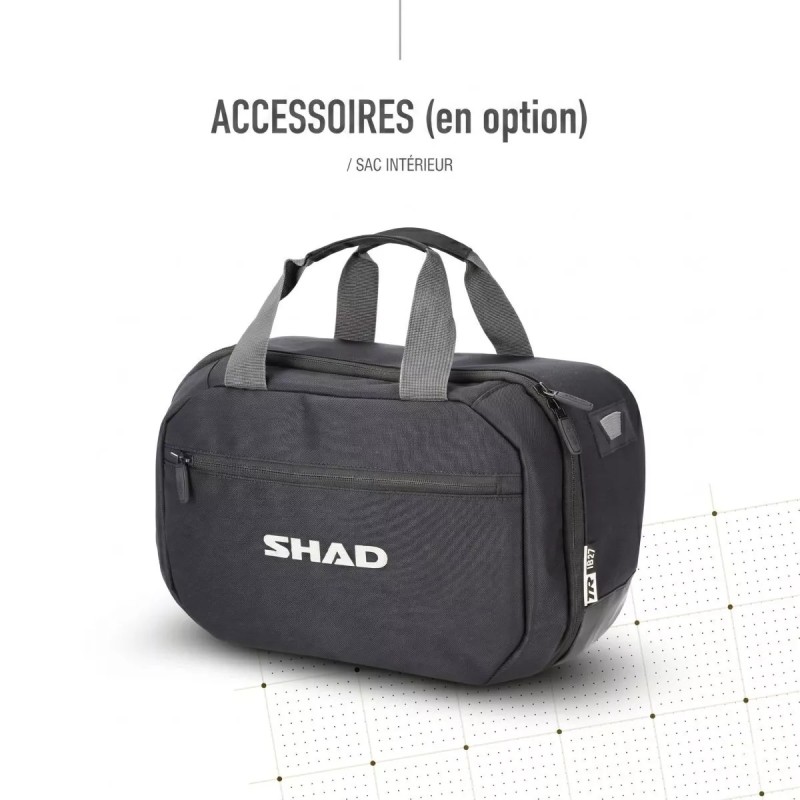 Valises SHAD "TERRA TR27" Noires (2x27L) pour motos CF MOTO SHAD