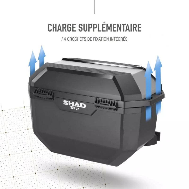 Valises SHAD "TERRA TR27" Noires (2x27L) pour motos CF MOTO SHAD