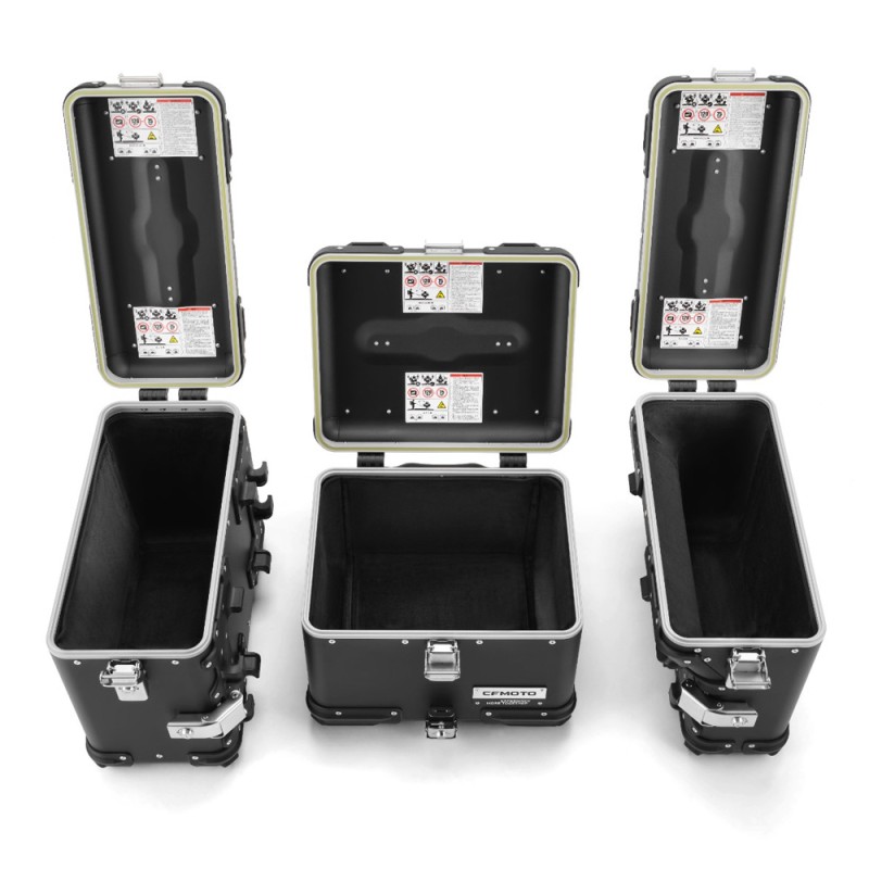 Kit bagagerie aluminium noir CFMOTO 700MT / 800MT - 6WWV-808000-5002-10