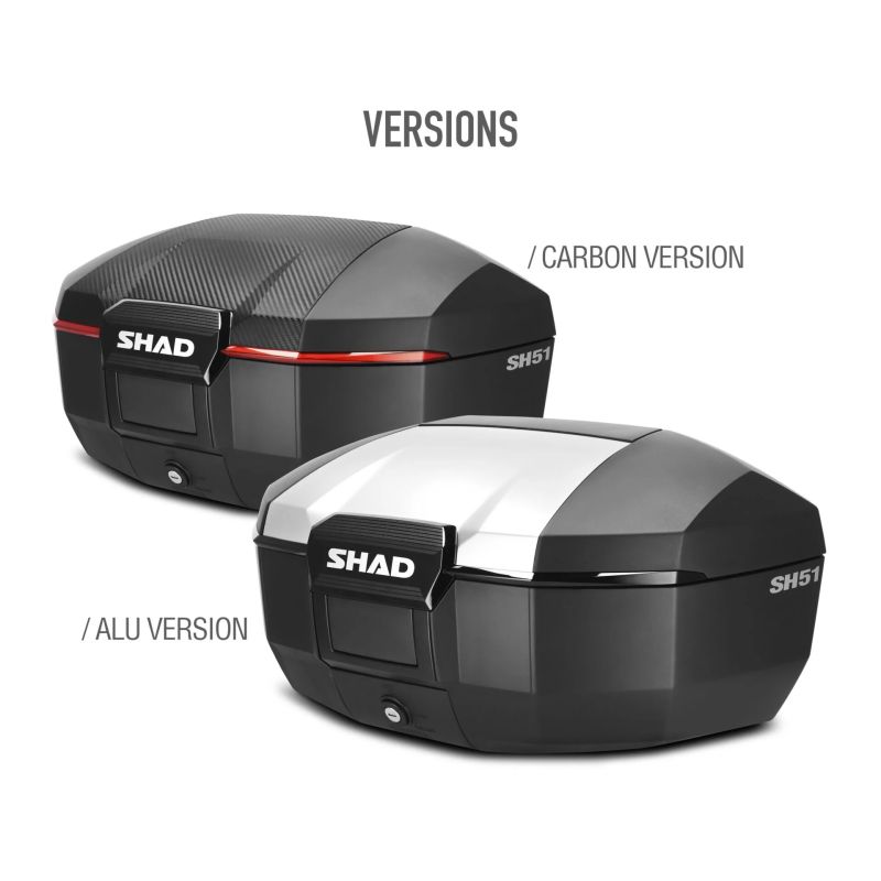 Top case SHAD "SH51" Carbone (51L) pour motos CF MOTO SHAD