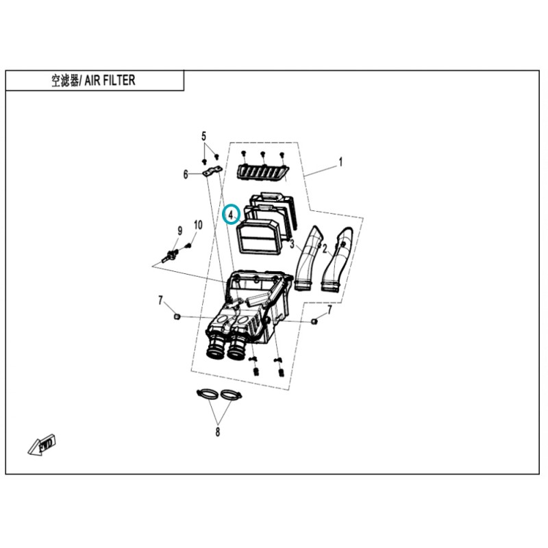 Filtre à Air CFMOTO 1000 MT-X - 0PWV-112000-1200