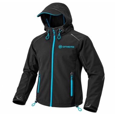 Veste Softshell à Capuche Noire CFMOTO
