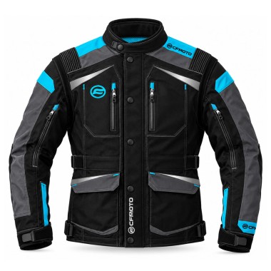 Veste Moto Adventure CFMOTO Noir Gris & Bleu
