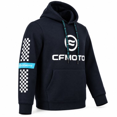 85214J-0140 - Sweat à Capuche Bleu Foncé CFMOTO – Hoodie Racing