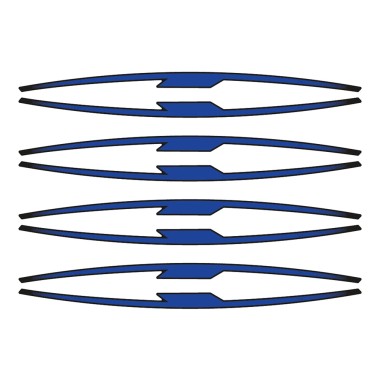 Liserets de Jantes Bleus Puig Performance CFMOTO 450 NK – 21833A