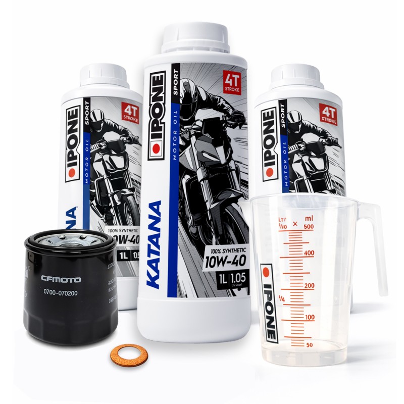 Kit vidange IPONE 100% SYNTHESE pour CF-MOTO 450 MT (24+) IPONE