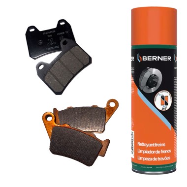 Pack plaquettes frein CFMOTO 450MT – Avant + arrière + nettoyant