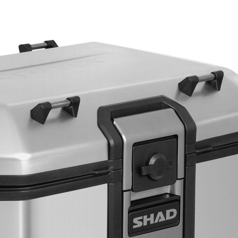 Topcase SHAD "TERRA TR 55" Aluminium Gris (55L) pour Trails CF MOTO 450 / 700 / 800 / 1000 MT SHAD
