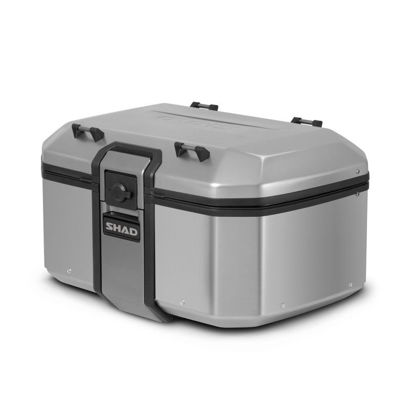 Topcase SHAD "TERRA TR 55" Aluminium Gris (55L) pour Trails CF MOTO 450 / 700 / 800 / 1000 MT SHAD