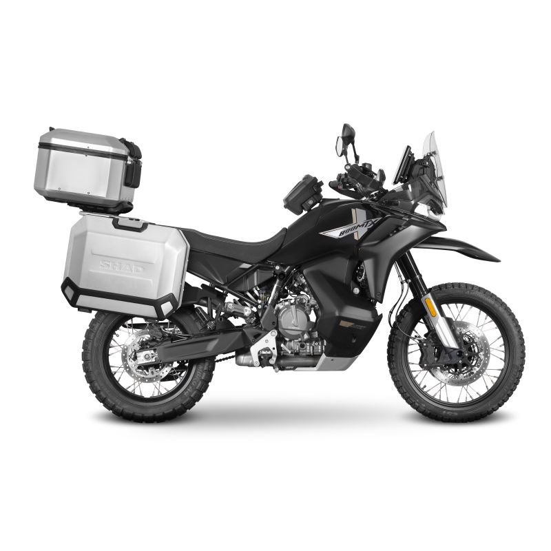 Topcase SHAD "TERRA TR 55" Aluminium Gris (55L) pour Trails CF MOTO 450 / 700 / 800 / 1000 MT SHAD