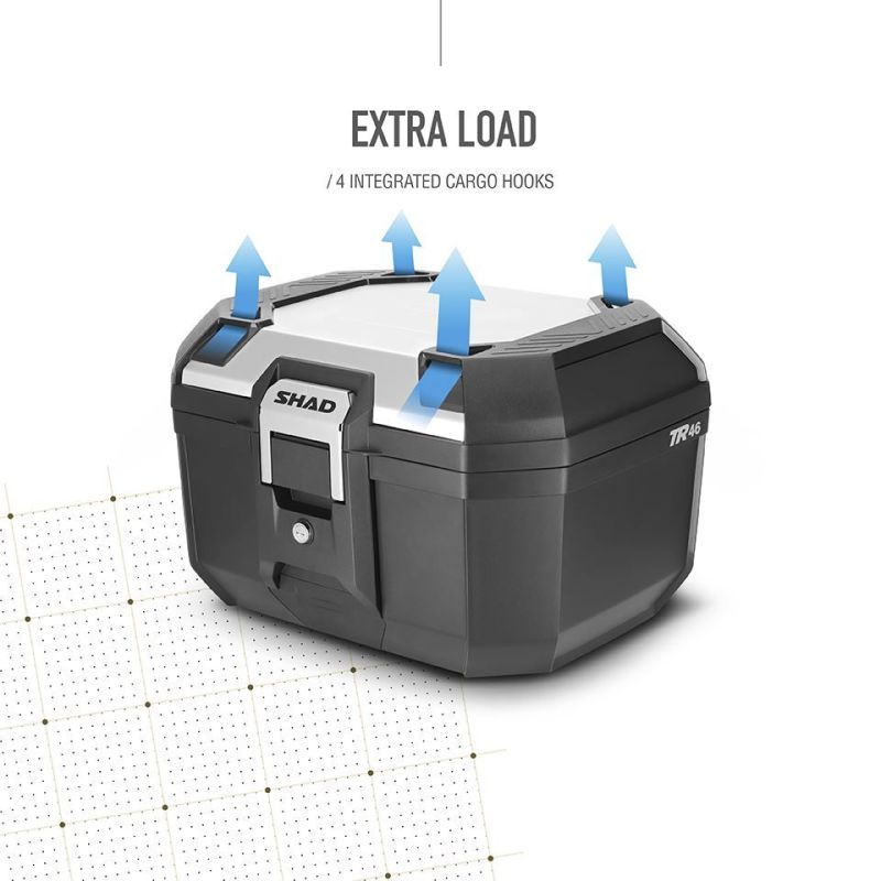 Topcase SHAD "TERRA TR 41" Aluminium (41L) pour Trails CF MOTO 450 / 700 / 800 / 1000 MT SHAD