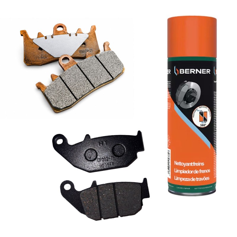 Pack plaquettes de frein origine CFMOTO 450SR – Avant + arrière + nettoyant